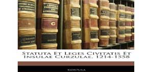 Statuta et leges civitatis et insulae Curzulae