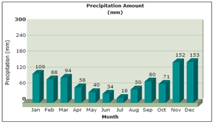 Number of rainy days