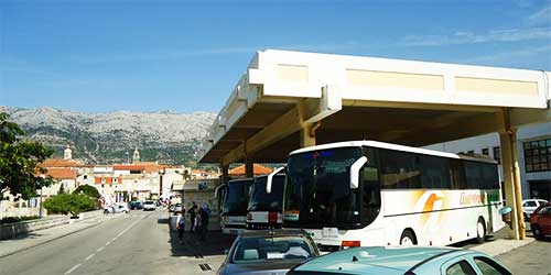 General information - Arrival by bus to Korčula